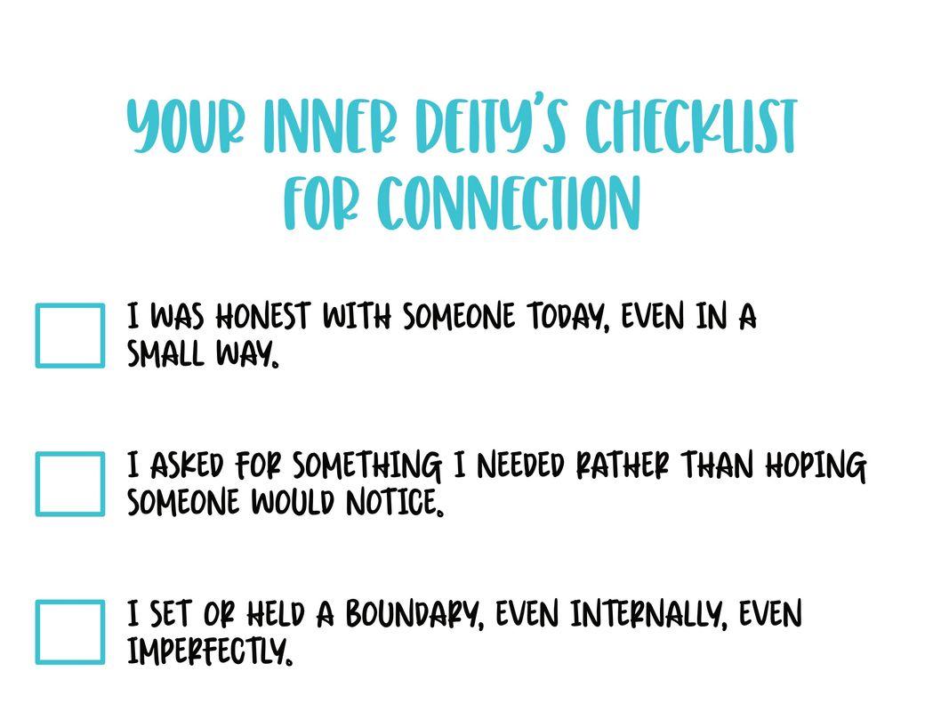 Your Inner Deity Checklist