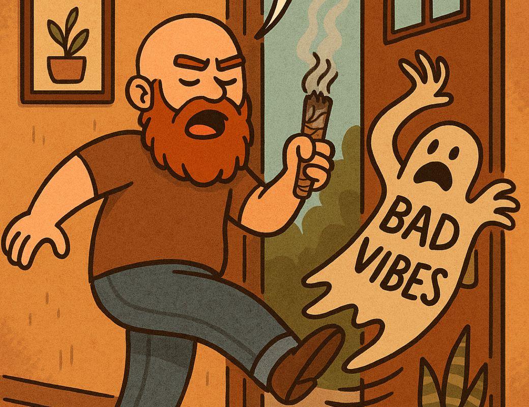 The Sacred Art of Kicking Bad Vibes Out Like an Unwanted Ex