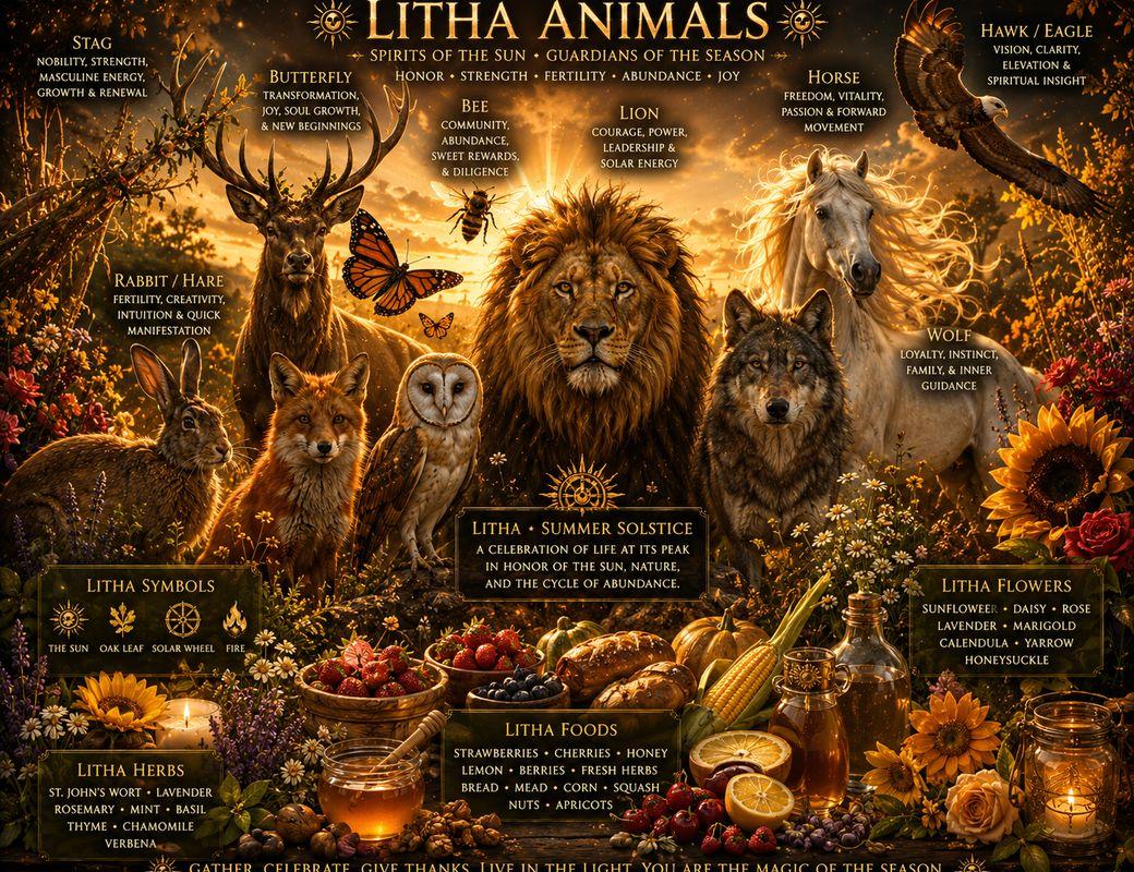 Illustration for Litha's Fire: Solar Magic & Moon in Leo 🌞