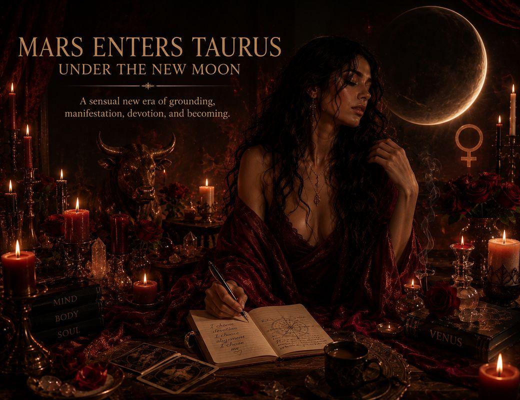 Mars Enters Taurus Under the New Moon 🌚