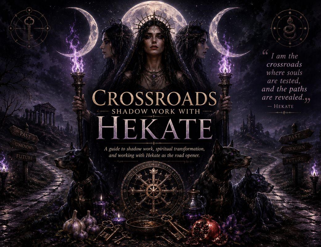 Illustration for Crossroads Shadow Work With Hekate🌛🌑🌜