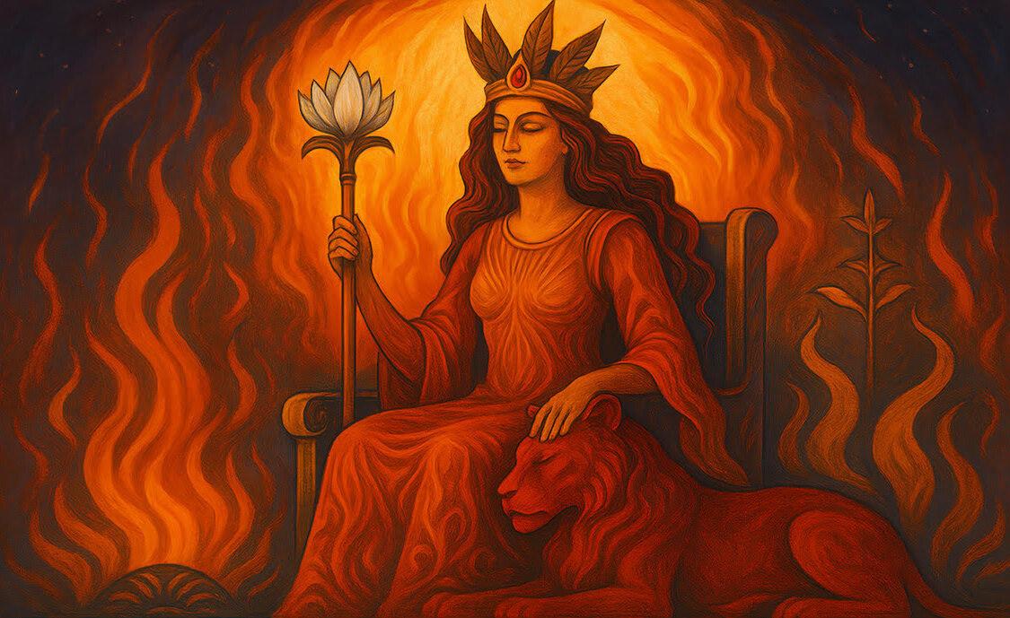 Illustration for Queen of Wands