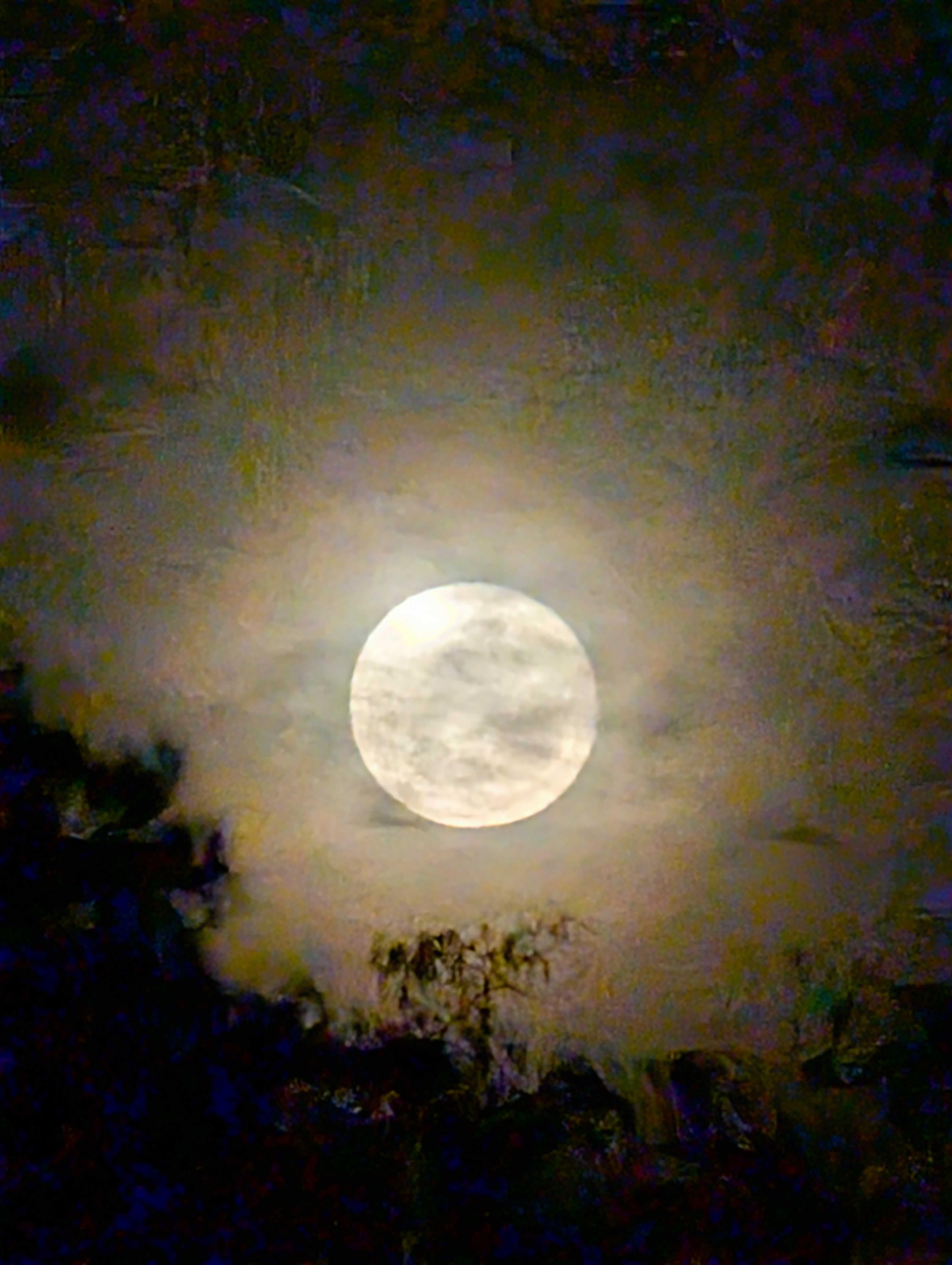The Moon over Broulee, Australia — full moon, Lunar Day 15