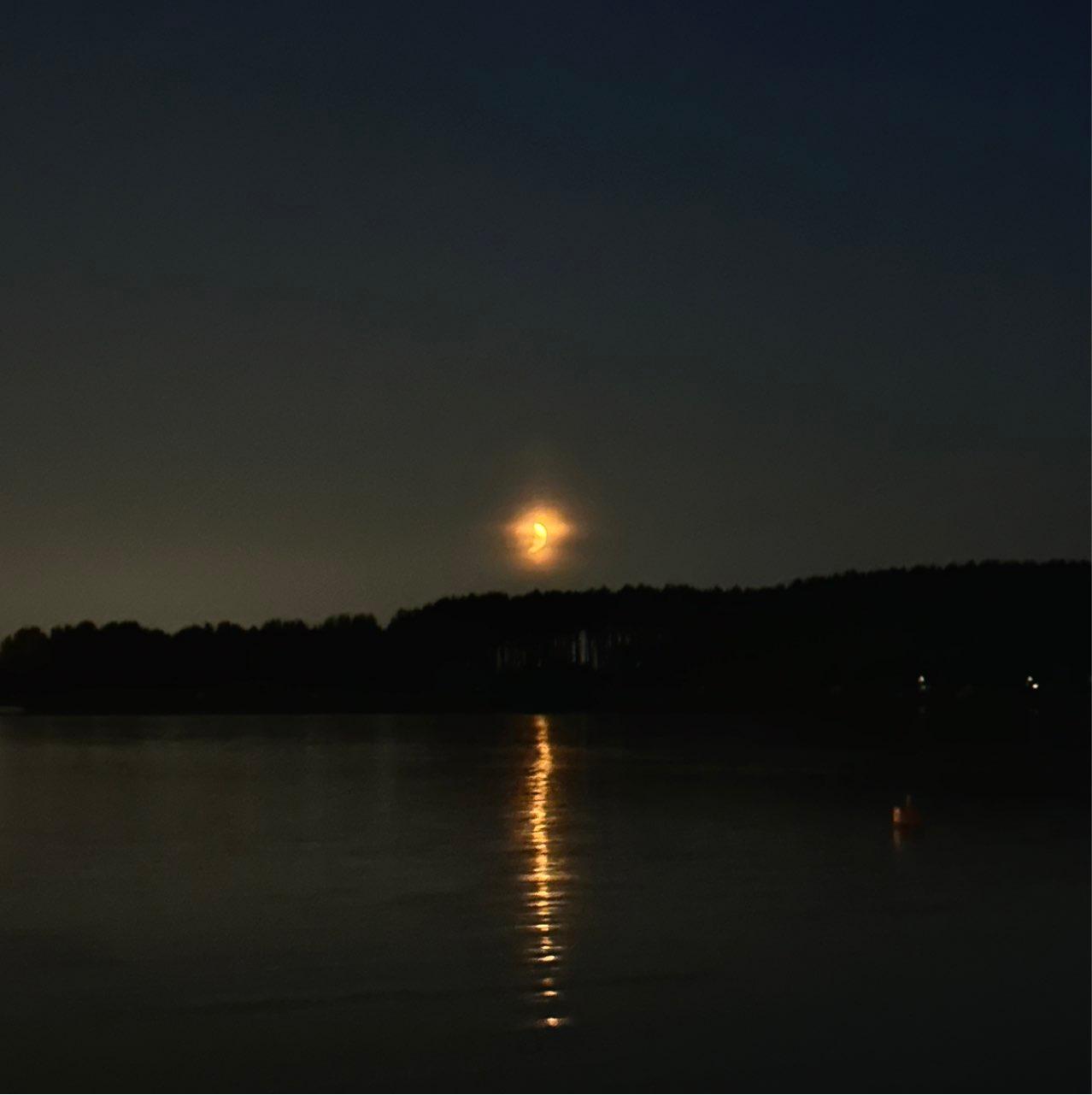 The Moon over Minsk, Belarus — first quarter, Lunar Day 8