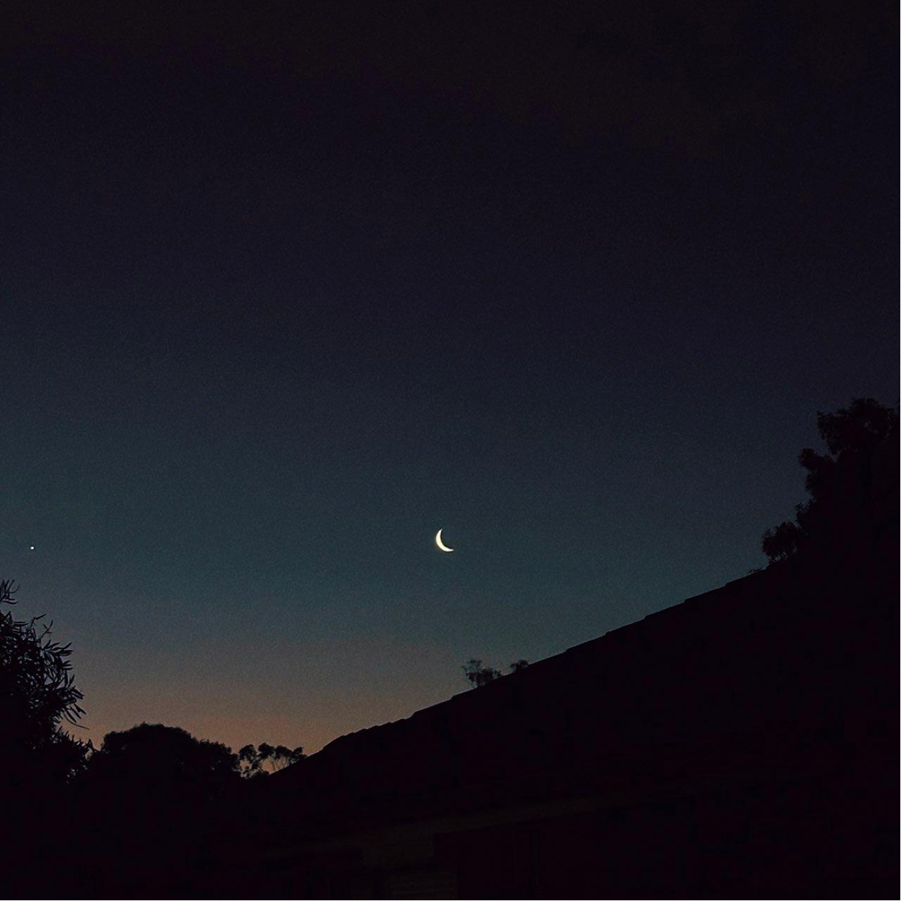 The Moon over Adelaide, Australia — waxing crescent, Lunar Day 4