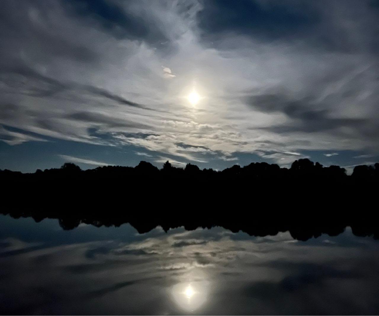The Moon over Ouroux-en-Morvan, France — waxing gibbous, Lunar Day 13