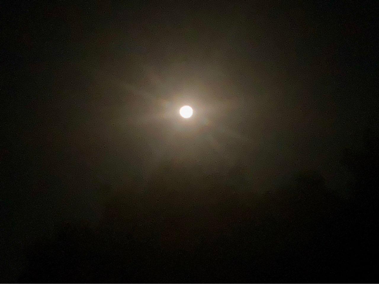The Moon over Sandton, South Africa — full moon, Lunar Day 17