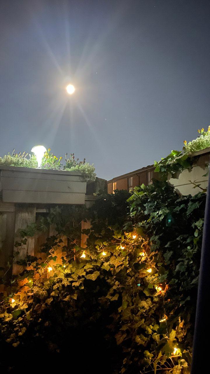 The Moon over Toronto, Canada — full moon, Lunar Day 16