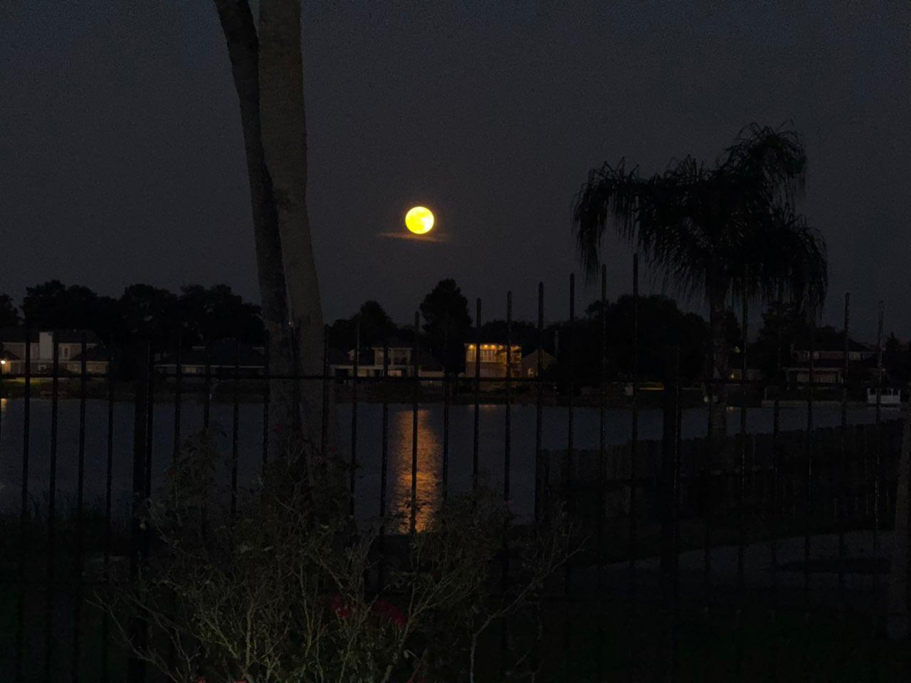 The Moon over New Orleans, United States — full moon, Lunar Day 16