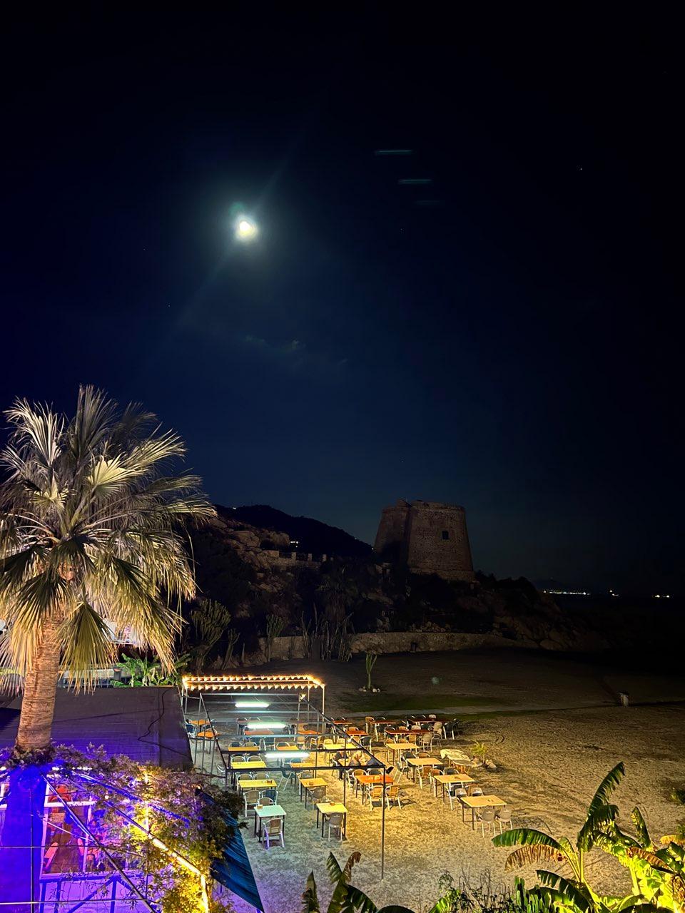 The Moon over Almuñécar, Spain — full moon, Lunar Day 15