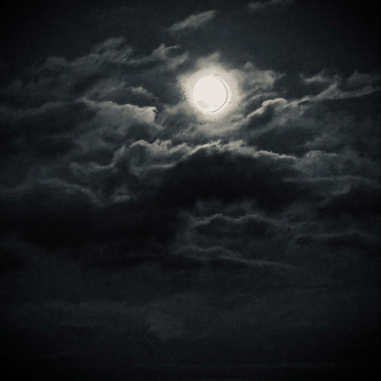 The Moon over Yugawara, Japan — full moon, Lunar Day 16
