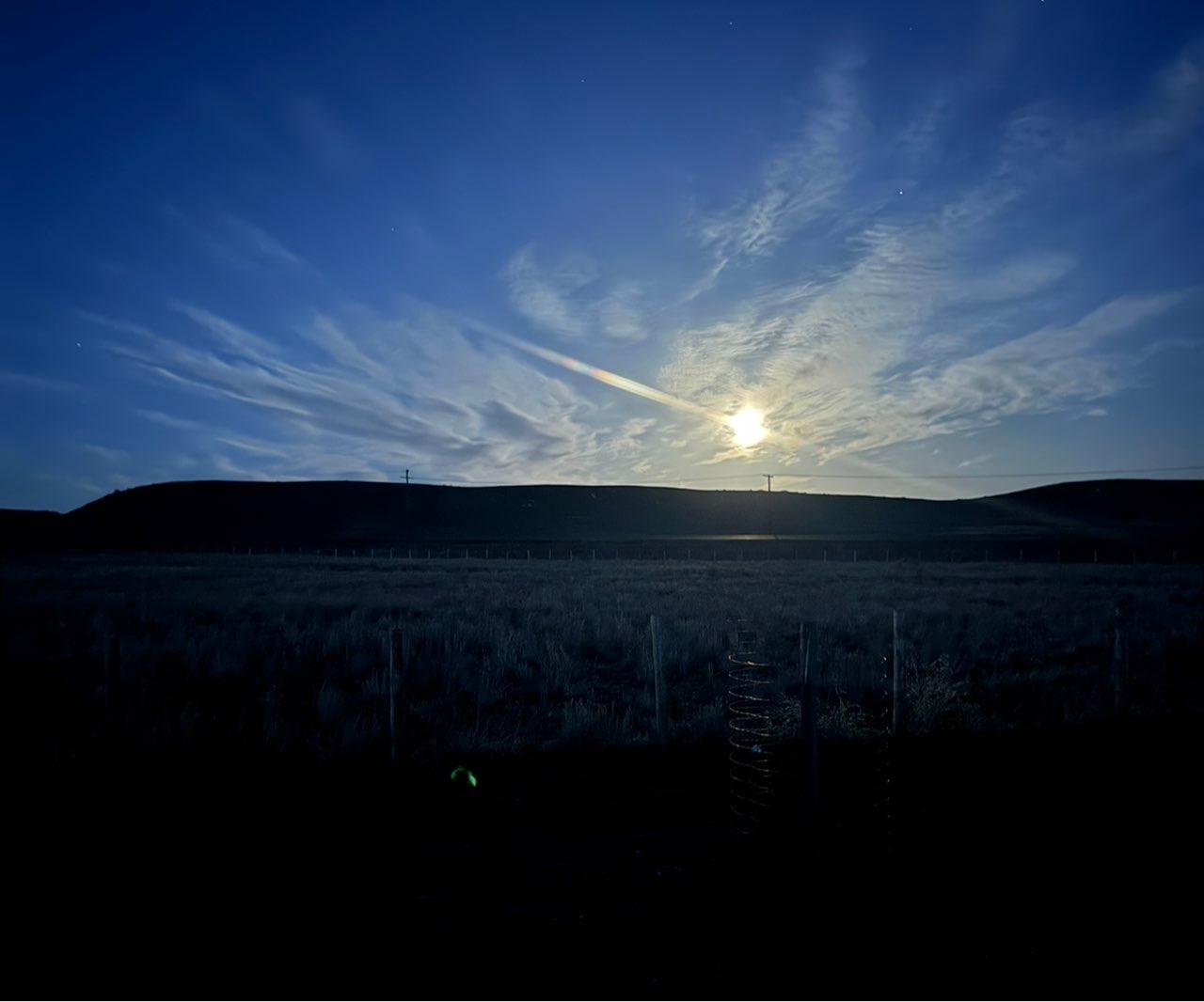 The Moon over Eastend, Canada — full moon, Lunar Day 16
