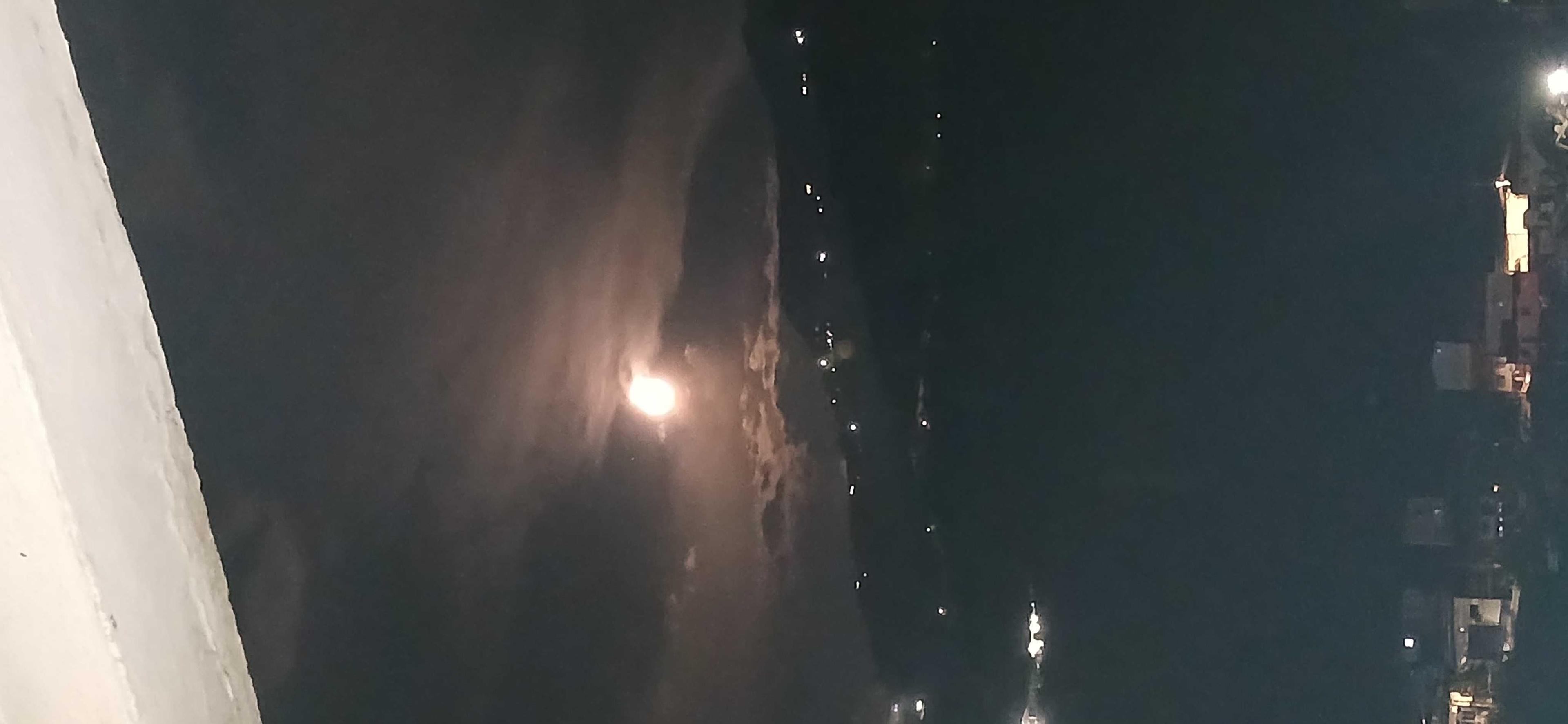The Moon over Bello, Colombia — full moon, Lunar Day 16