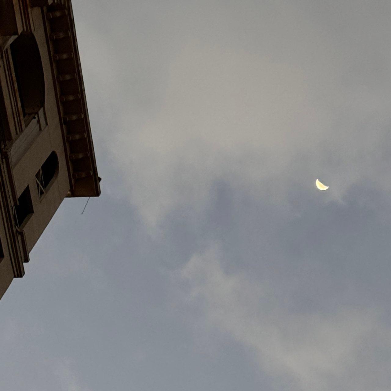 The Moon over Mumbai, India — waxing gibbous, Lunar Day 11