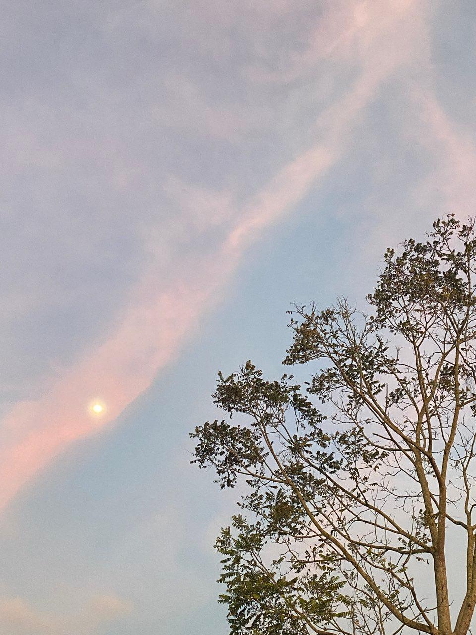 The Moon over Palmares, Costa Rica — full moon, Lunar Day 14