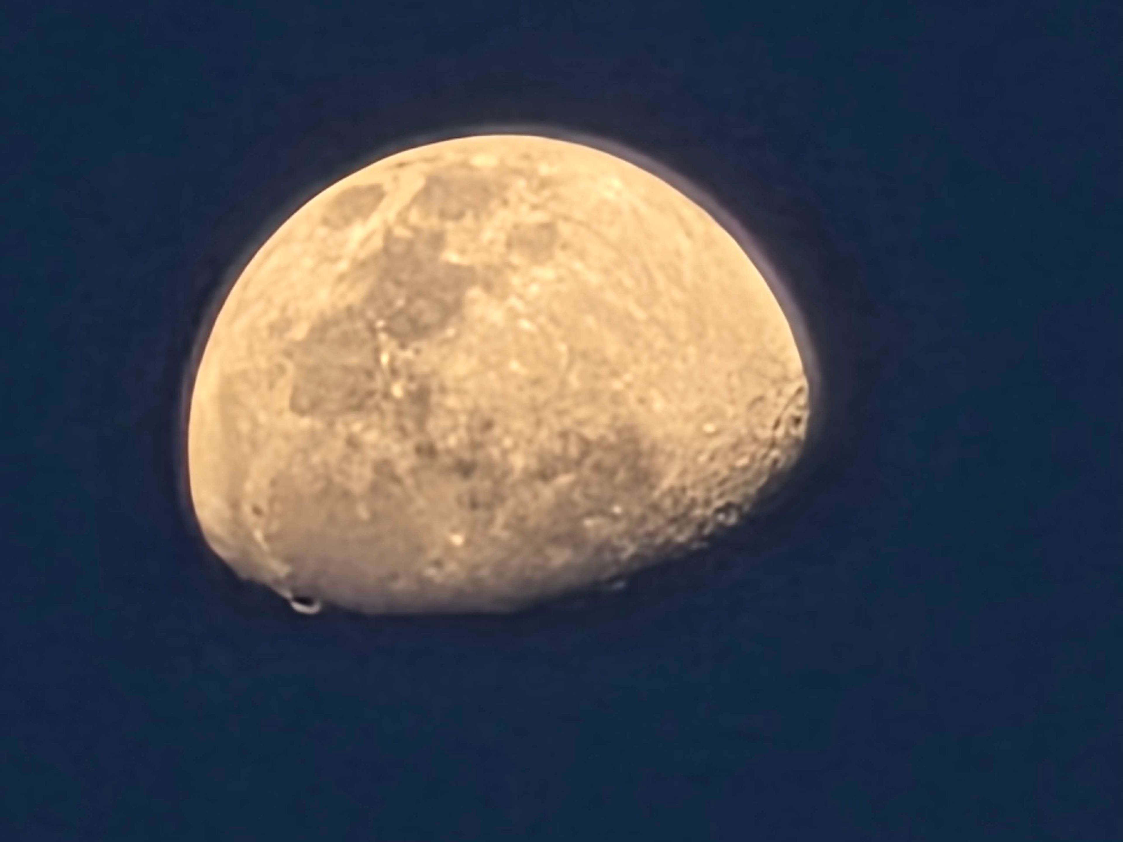 The Moon over Cambois, United Kingdom — waxing gibbous, Lunar Day 12