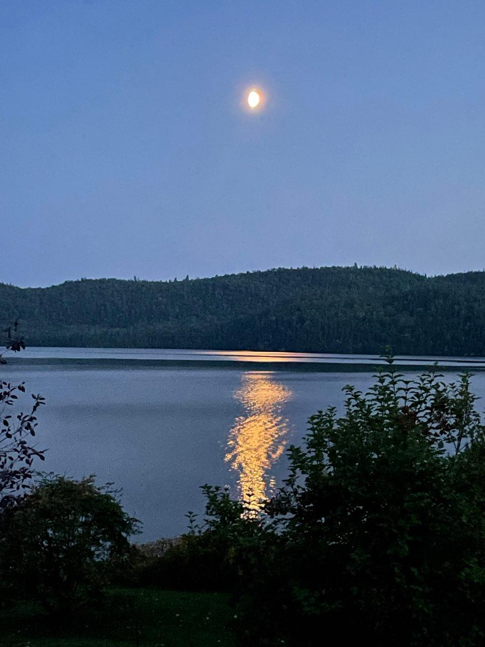 The Moon over Saguenay, Canada — waxing gibbous, Lunar Day 12