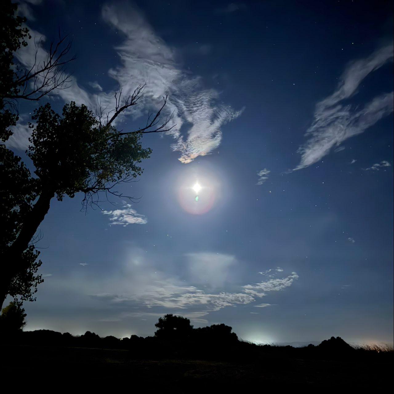The Moon over Gustine, United States — waxing gibbous, Lunar Day 10