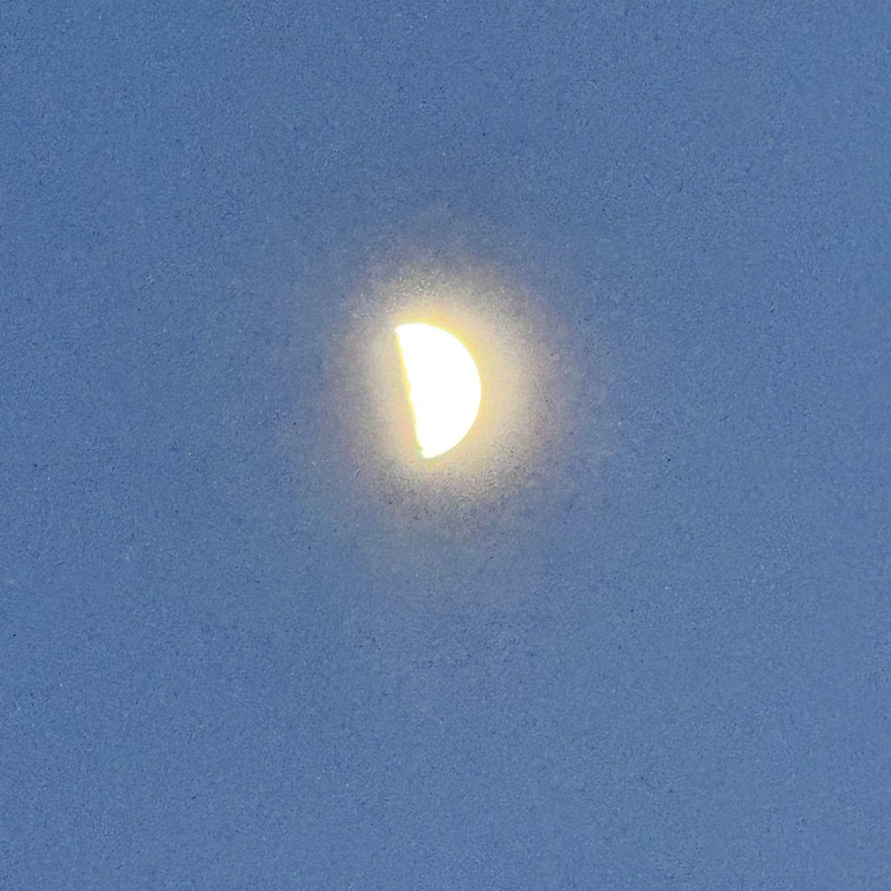 The Moon over Rabat, Malta — first quarter, Lunar Day 9