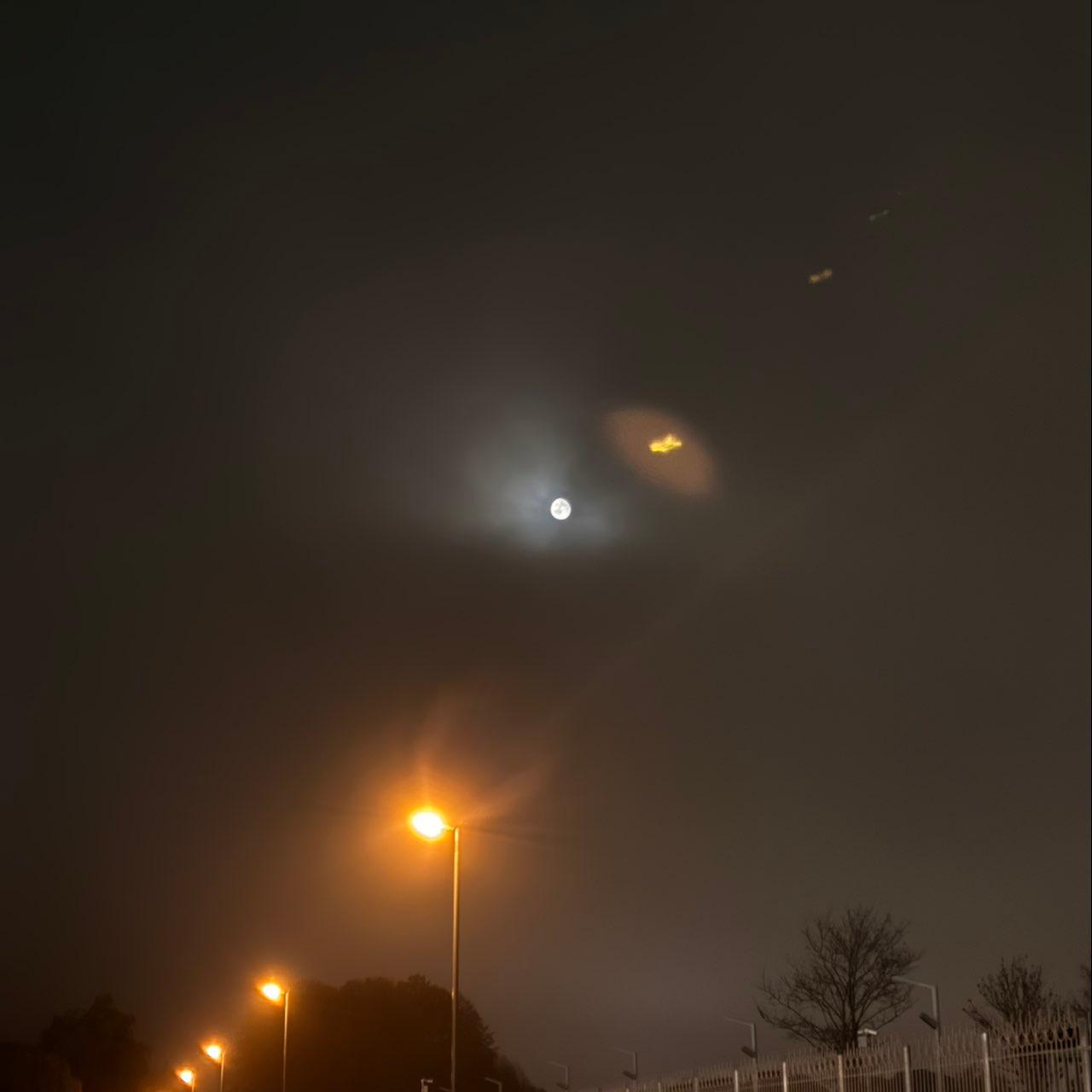 The Moon over Minsk, Belarus — waning gibbous, Lunar Day 18