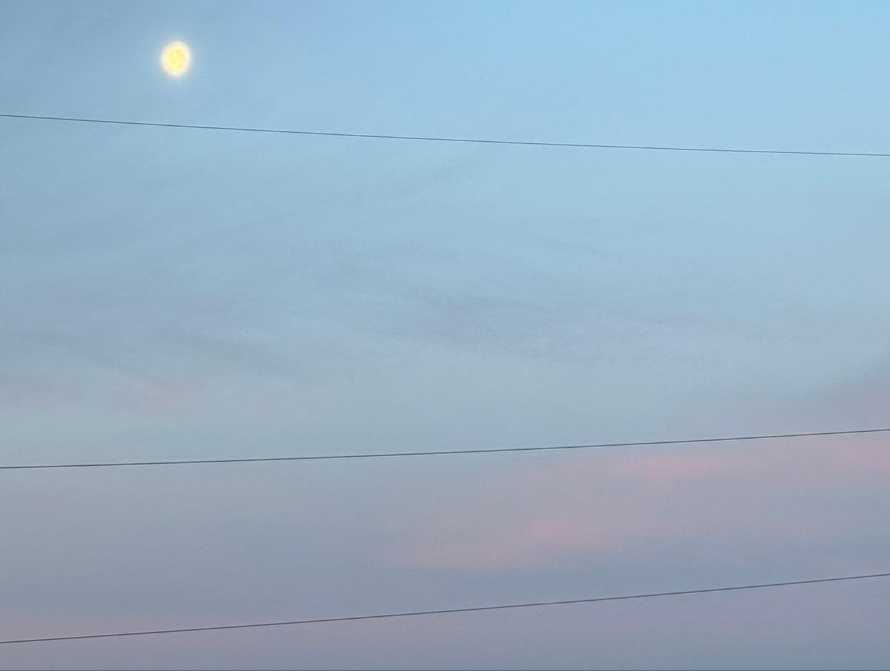 The Moon over Venice, Italy — waning gibbous, Lunar Day 18