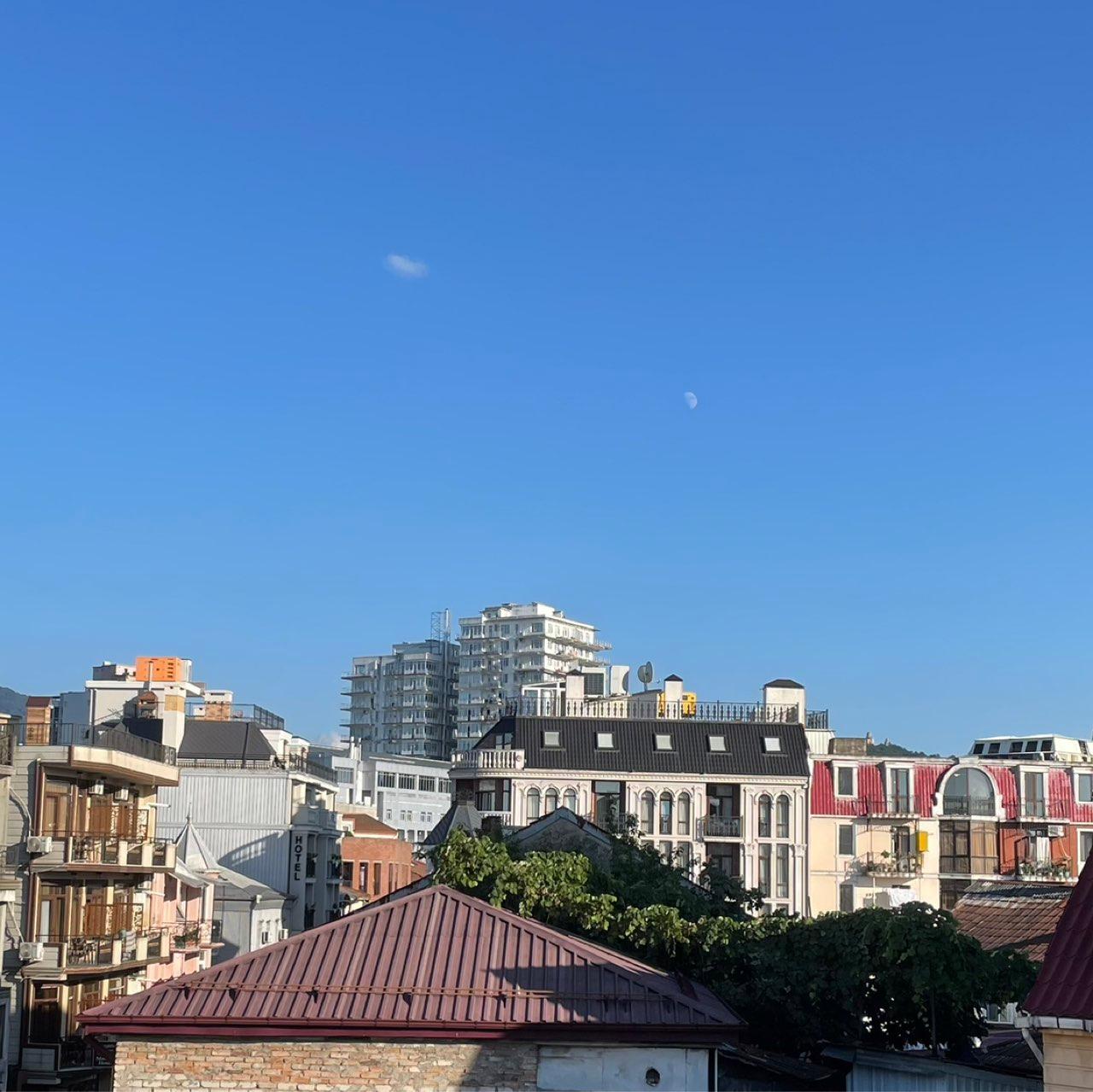 The Moon over Batumi, Georgia — waxing gibbous, Lunar Day 11