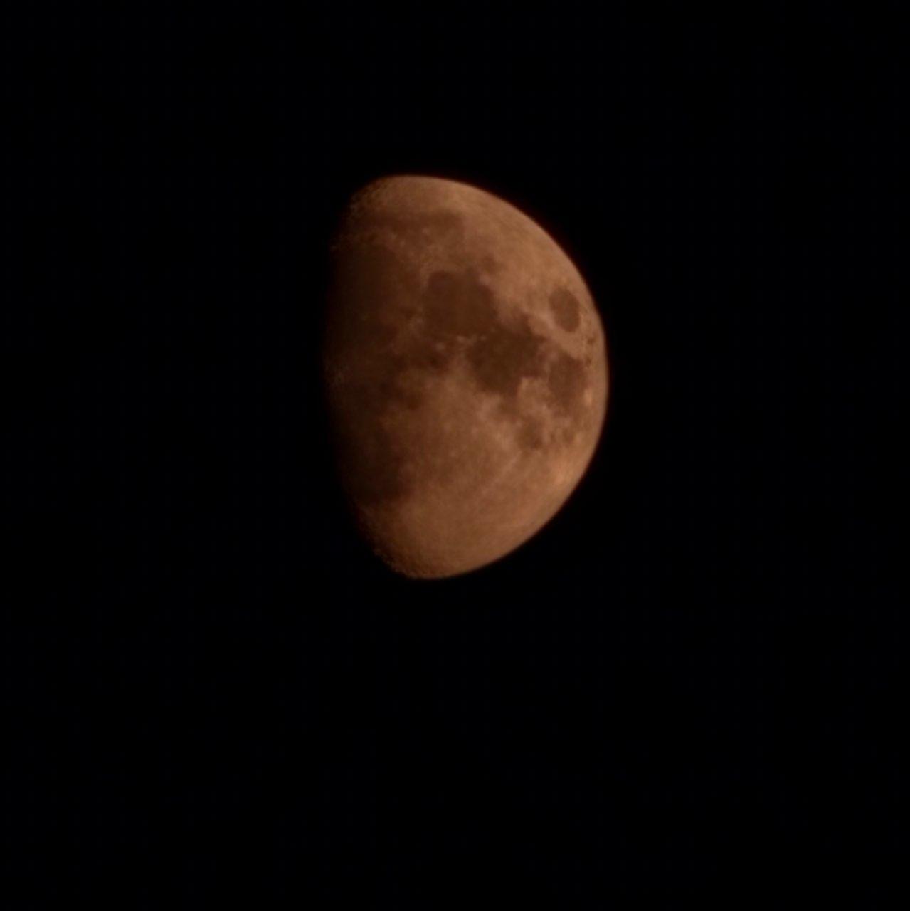 The Moon over Wollaston, Canada — waxing gibbous, Lunar Day 12