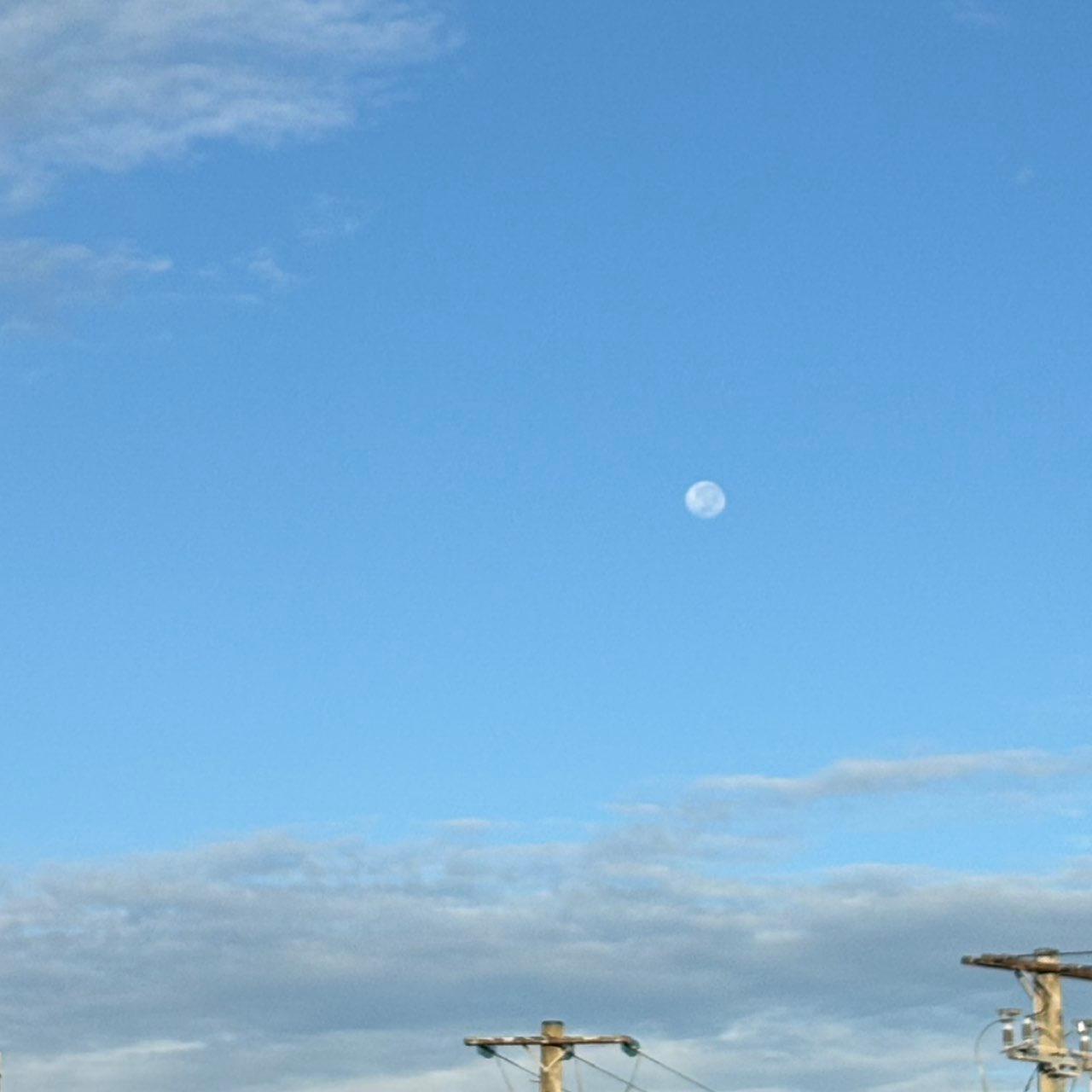 The Moon over Fletcher, Australia — waning gibbous, Lunar Day 17