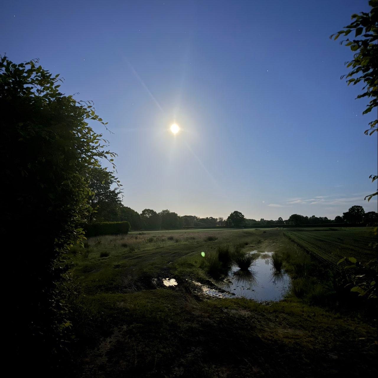 The Moon over Halstenbek, Deutschland — waxing gibbous, Lunar Day 13