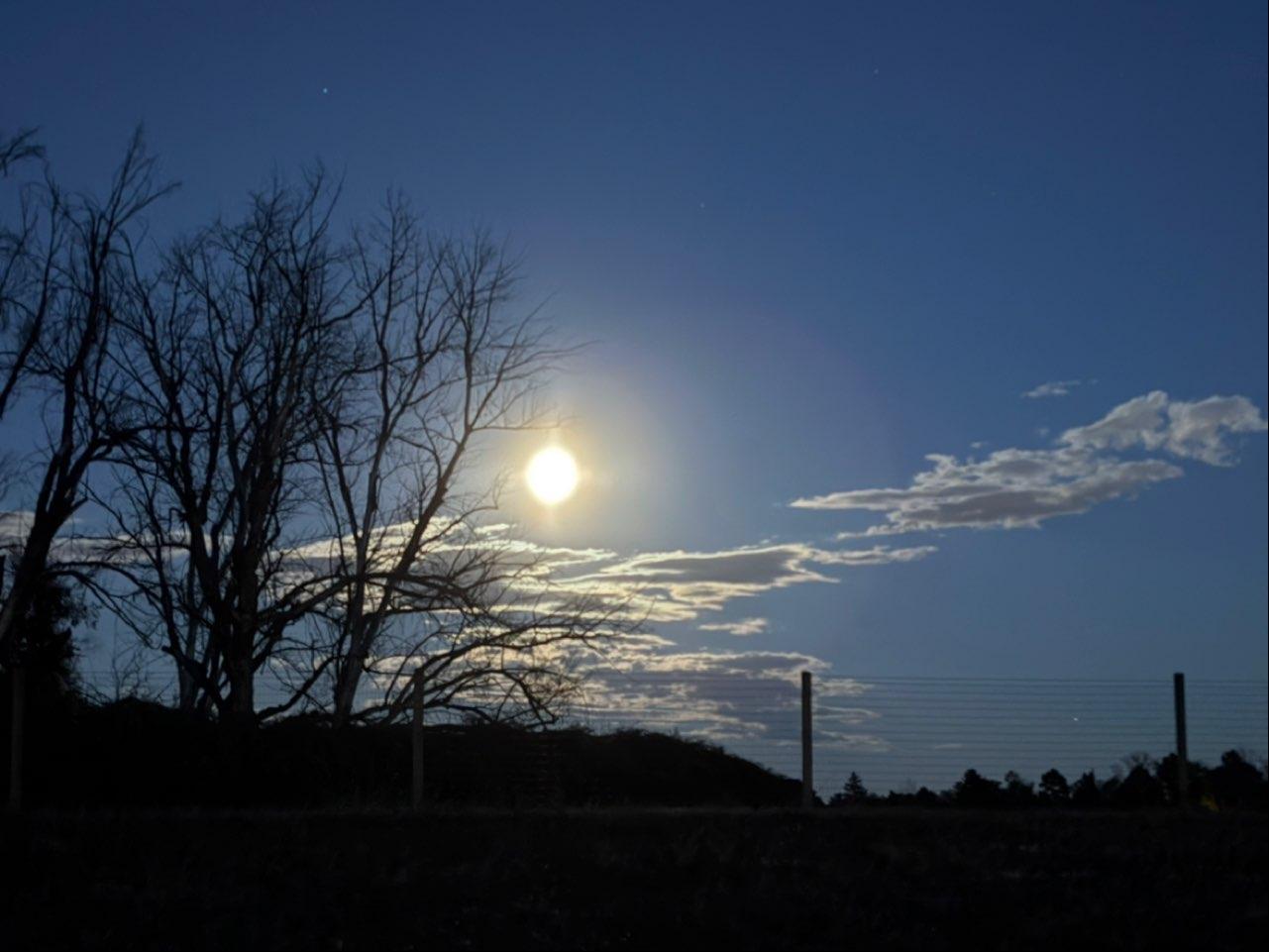 The Moon over Denver, United States — full moon, Lunar Day 17
