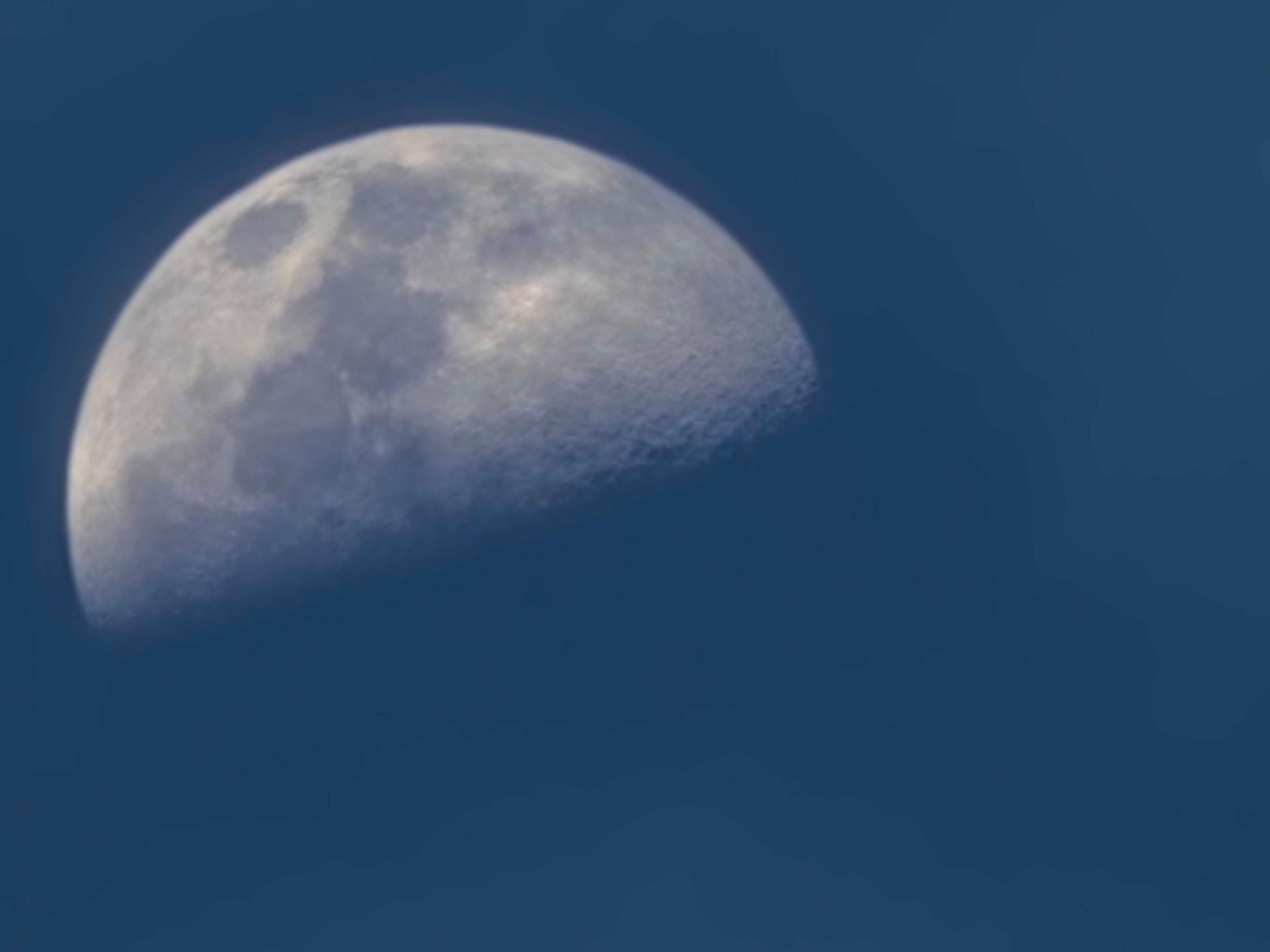 The Moon over Bogotá, Colombia — first quarter, Lunar Day 10
