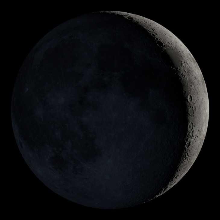 The Moon over Kecamatan Denpasar Timur, Indonesia — waxing crescent, Lunar Day 4