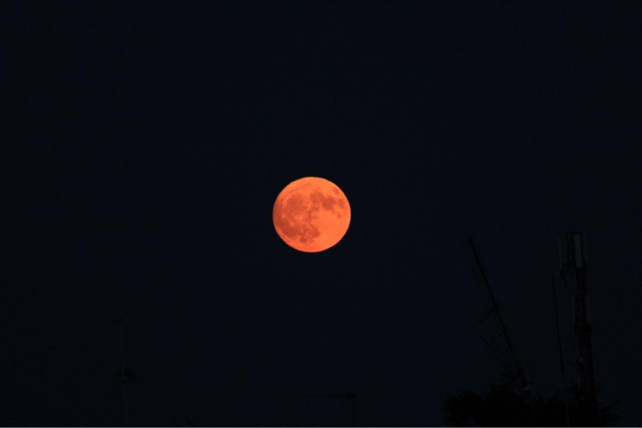 The Moon over Vigevano, Italy — full moon, Lunar Day 16