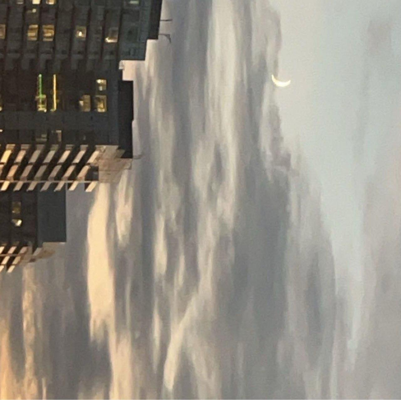 The Moon over Mississauga, Canada — waxing crescent, Lunar Day 5
