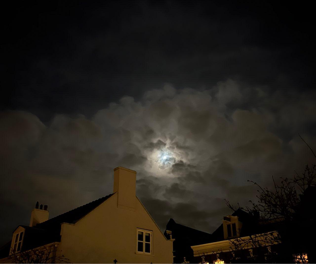 The Moon over Amsterdam, Netherlands — full moon, Lunar Day 15