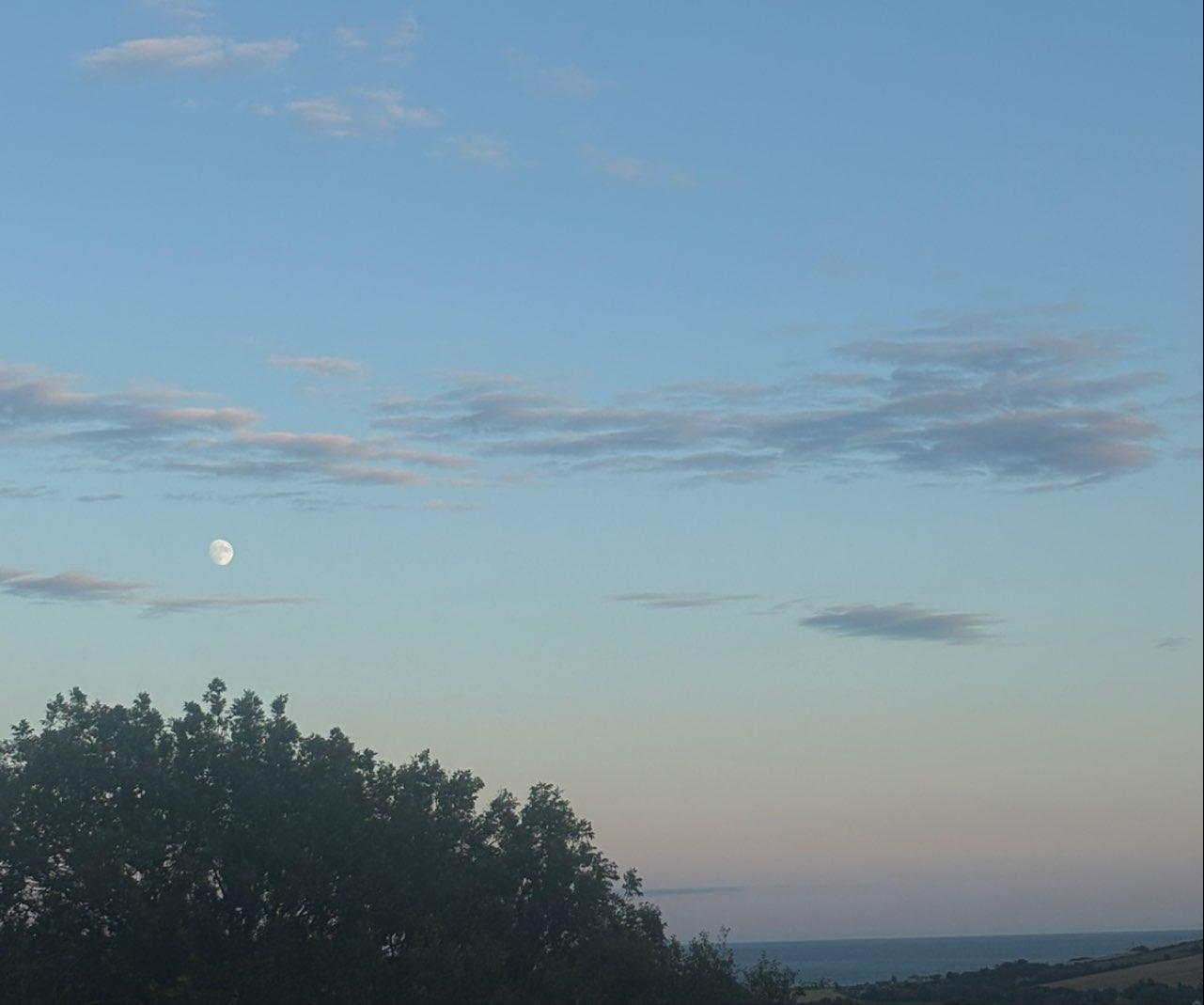 The Moon over Ballinspittle, Ireland — waxing gibbous, Lunar Day 13