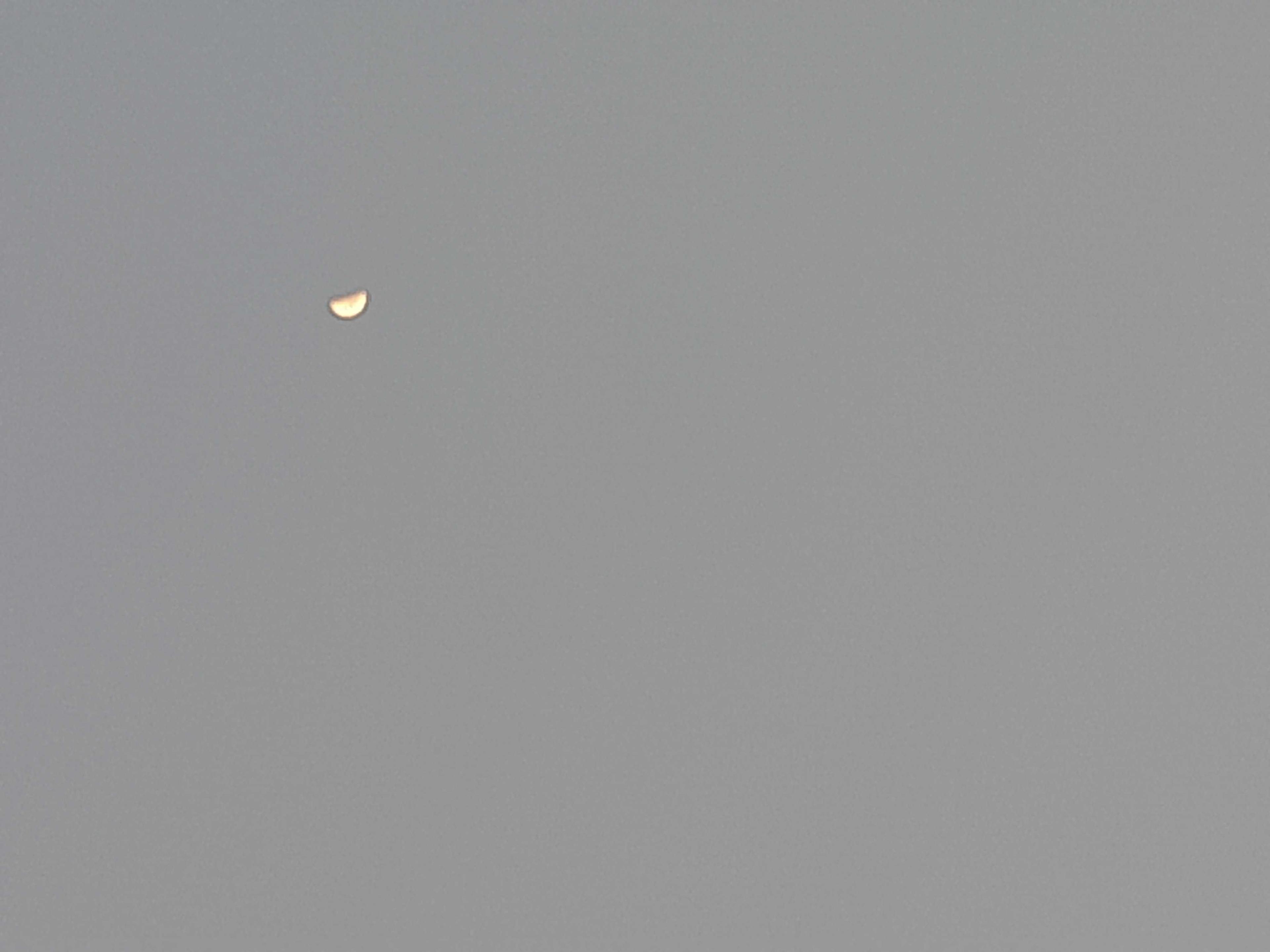 The Moon over Ulladulla, Australia — first quarter, Lunar Day 9