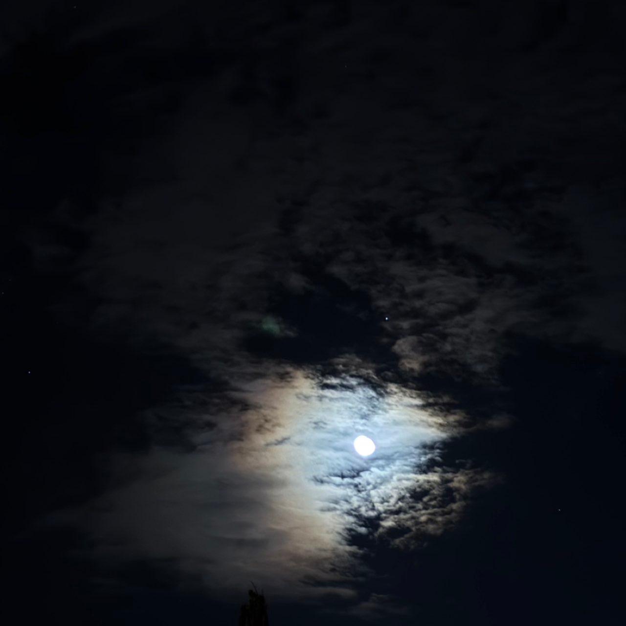The Moon over Batumi, Georgia — waning gibbous, Lunar Day 20