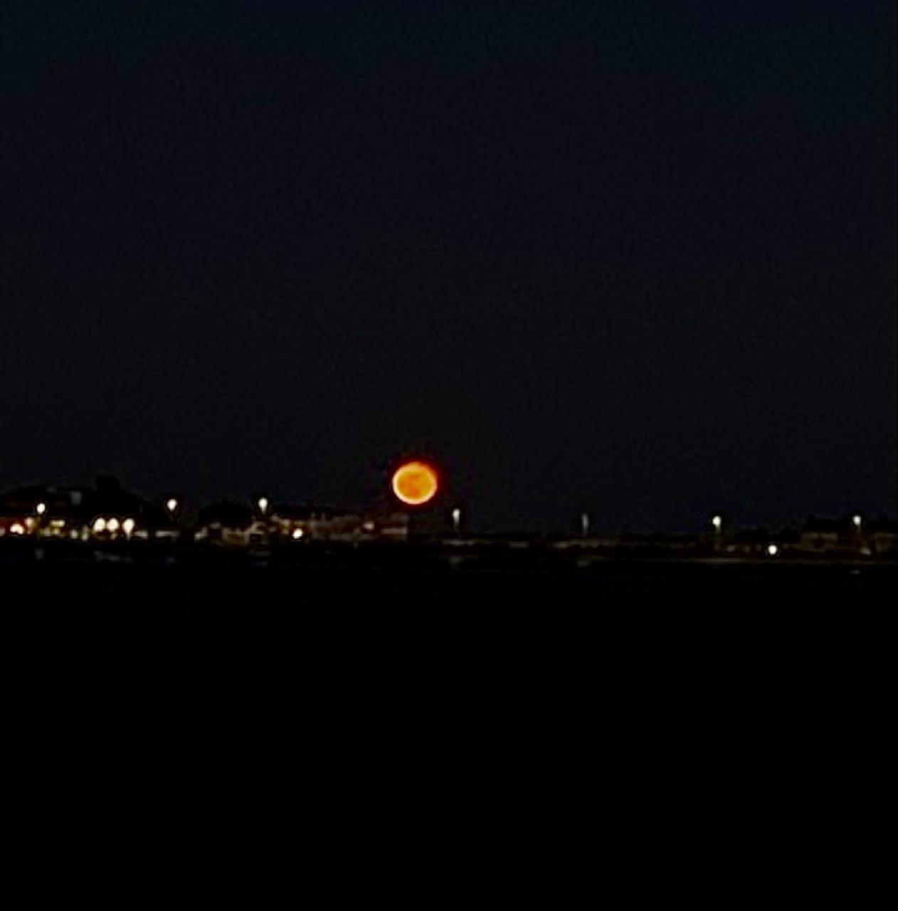 The Moon over Skerries, Ireland — waxing crescent, Lunar Day 5