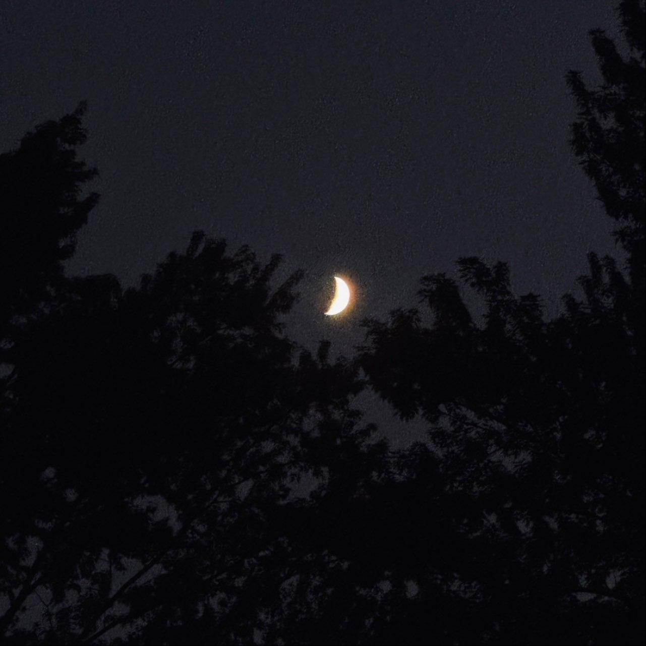 The Moon over Chagrin Falls, United States — first quarter, Lunar Day 7