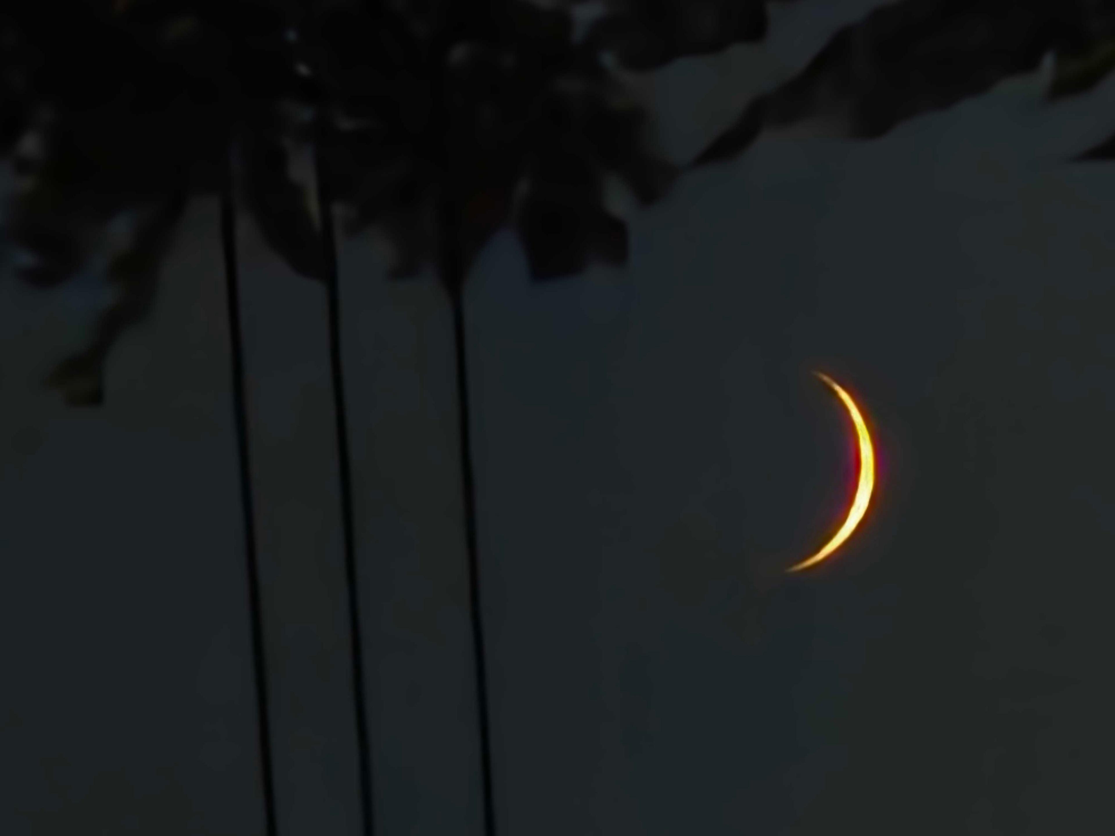 The Moon over Tequisistlán, México — waxing crescent, Lunar Day 3