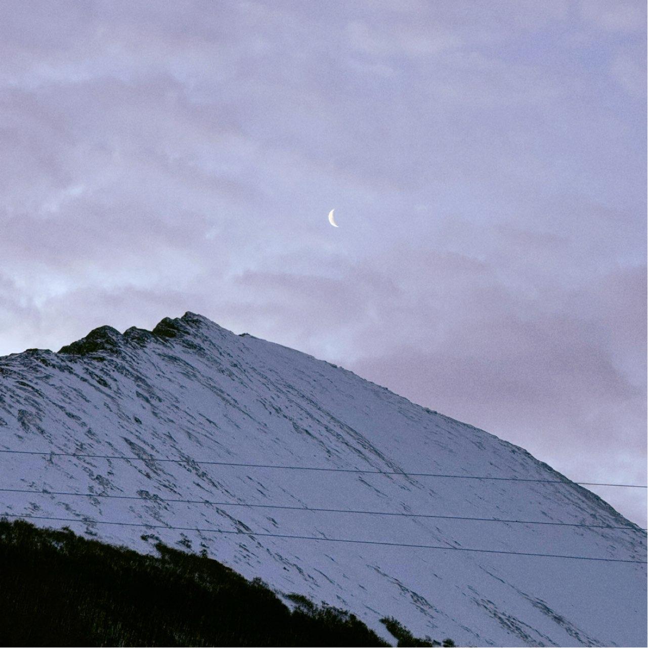 The Moon over Ushuaia, Argentina — waxing crescent, Lunar Day 6