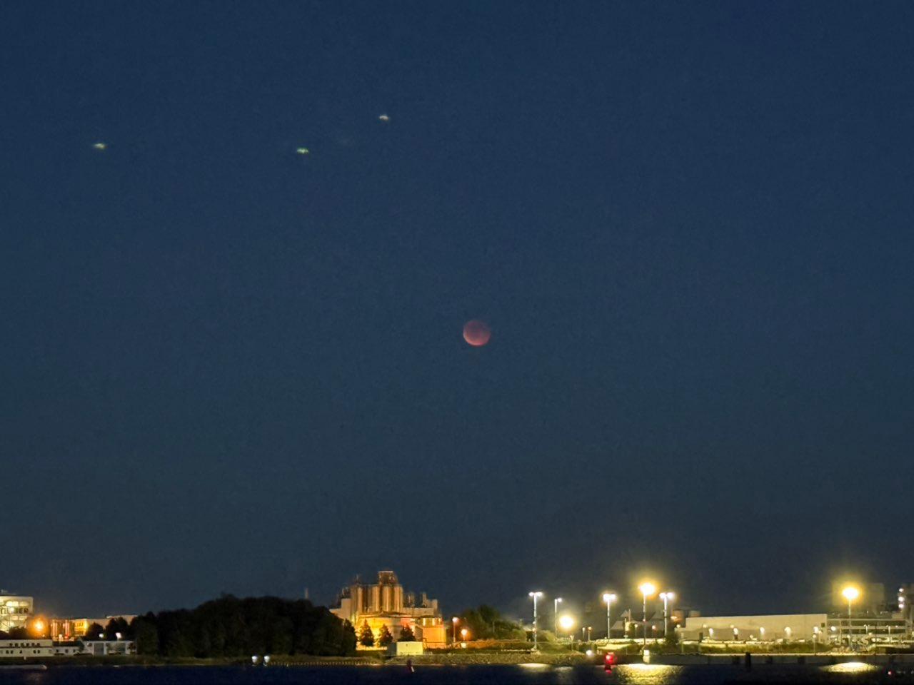 The Moon over Wismar, Deutschland — full moon, Lunar Day 16