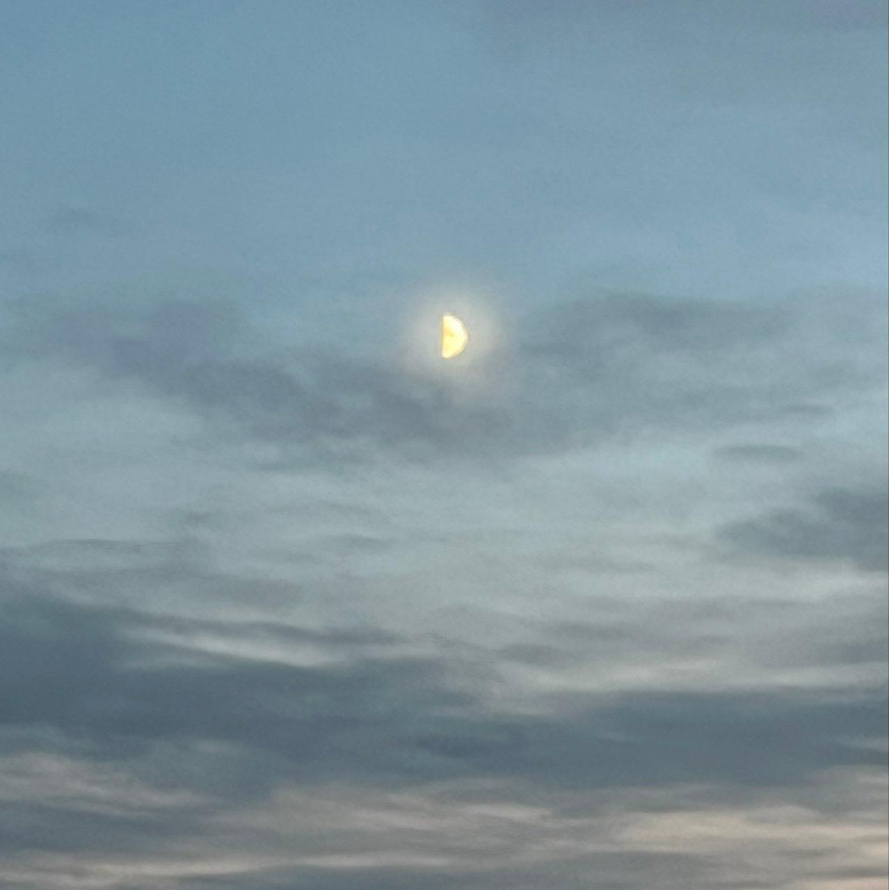 The Moon over Foxford, Ireland — waxing gibbous, Lunar Day 12