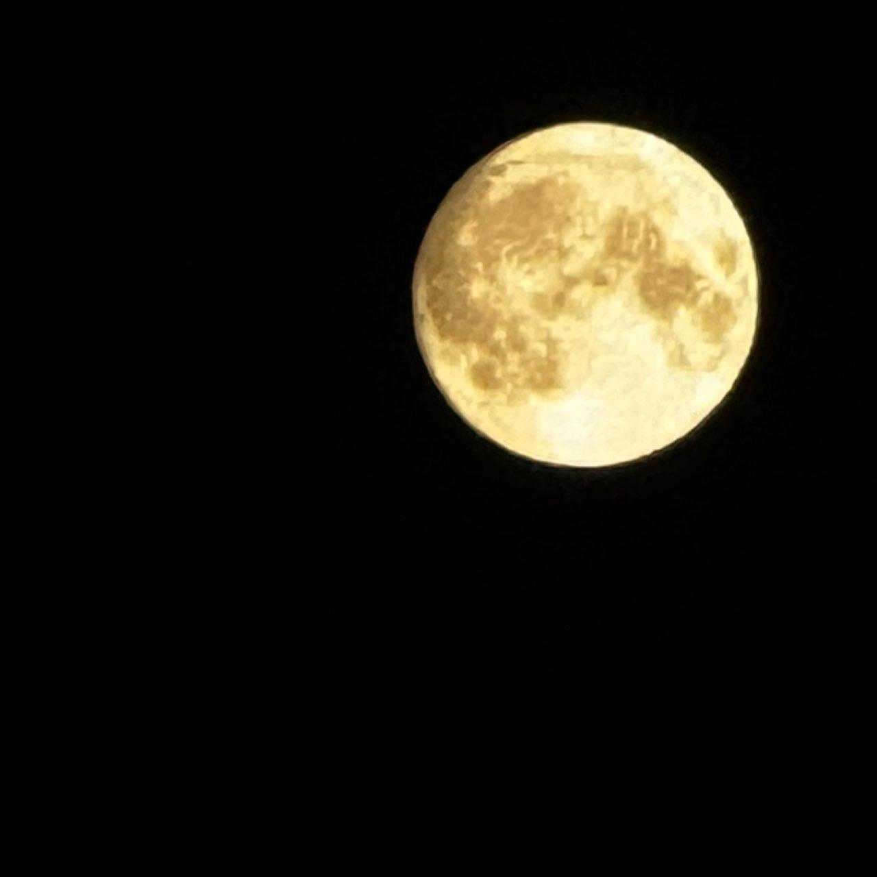 The Moon over Vilnius, Lithuania — full moon, Lunar Day 14