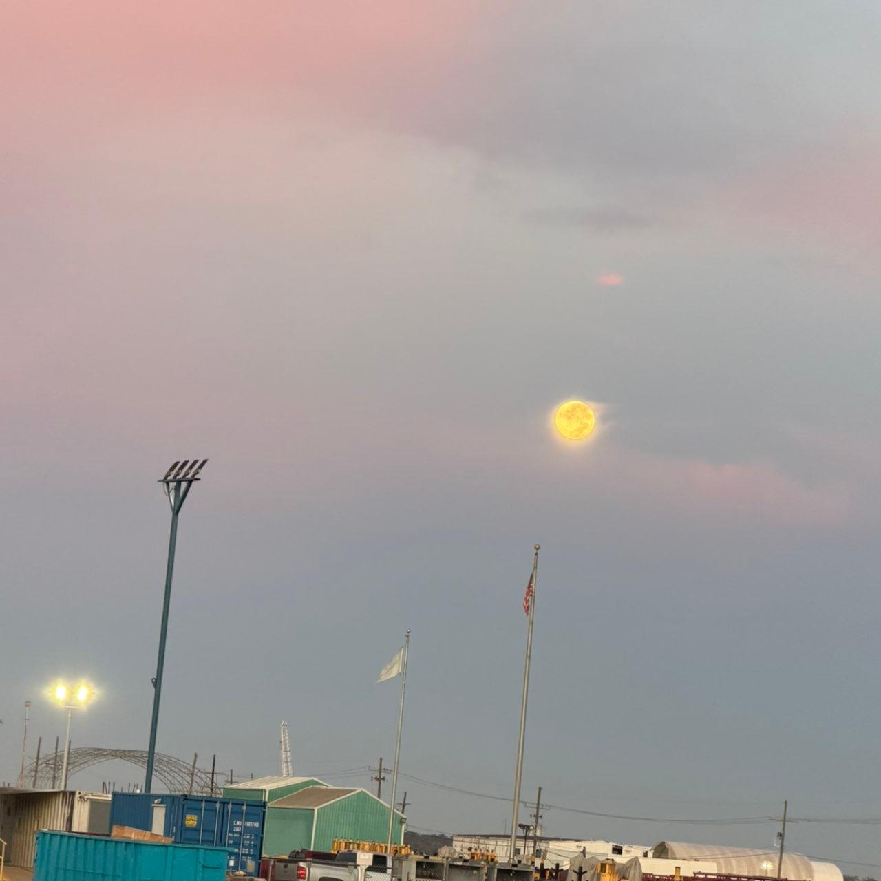 The Moon over Houma, United States — full moon, Lunar Day 16