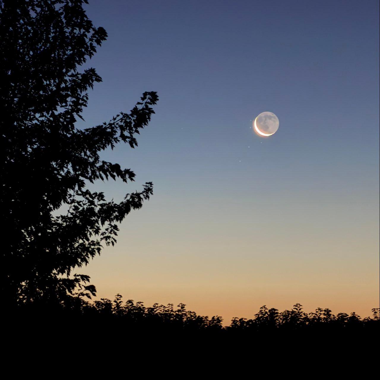 The Moon over Lodi, United States — waning crescent, Lunar Day 28