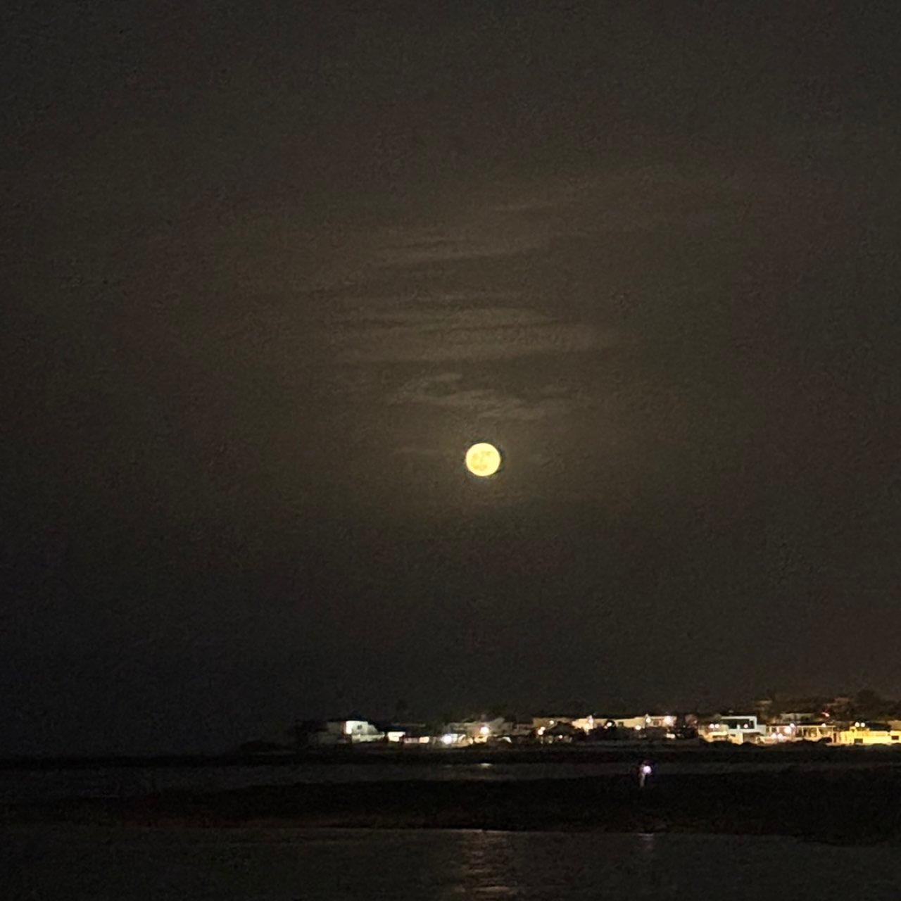 The Moon over La Oliva, Spain — full moon, Lunar Day 16