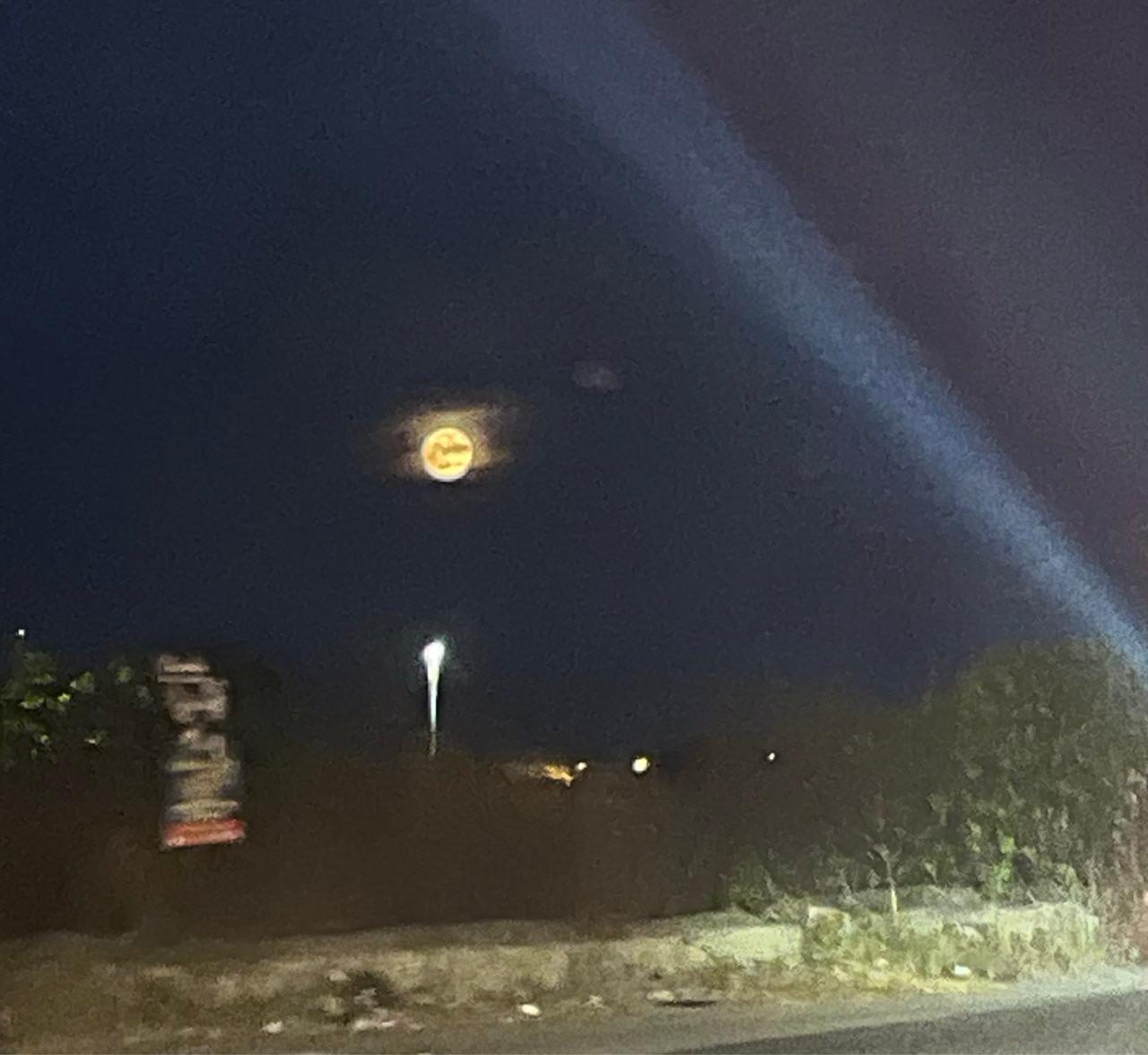 The Moon over Bari, Italy — full moon, Lunar Day 15
