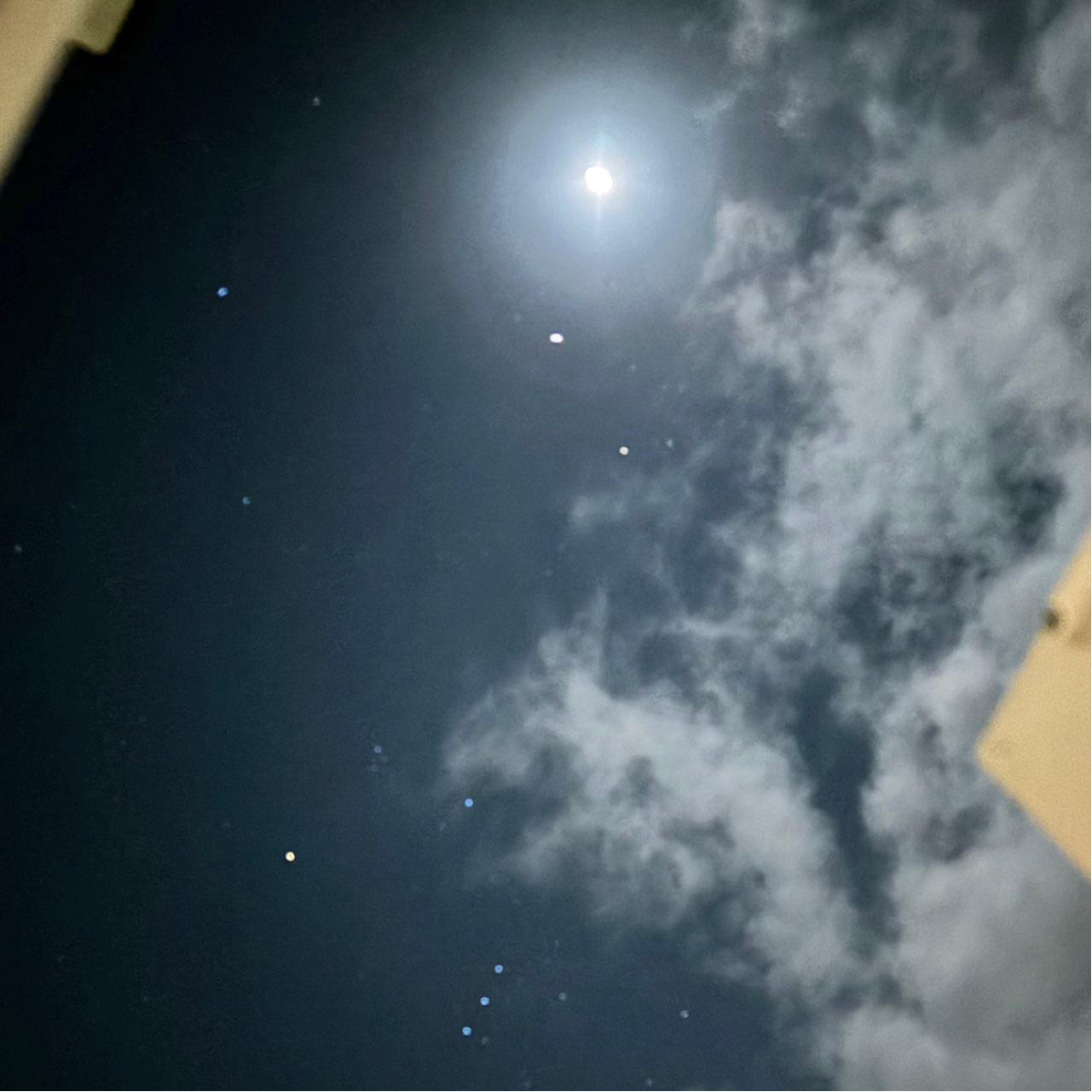 The Moon over Navan, Ireland — first quarter, Lunar Day 9